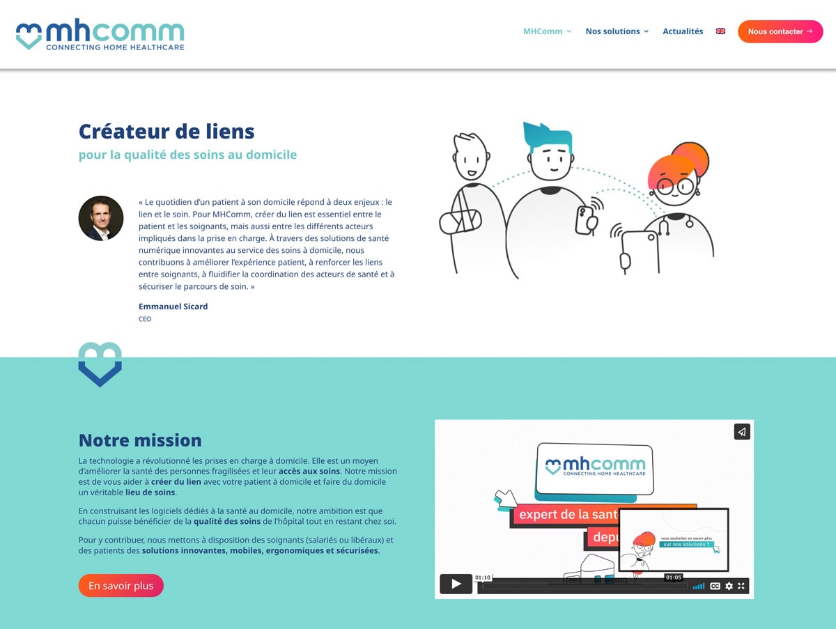 Site web e-santé : MHComm